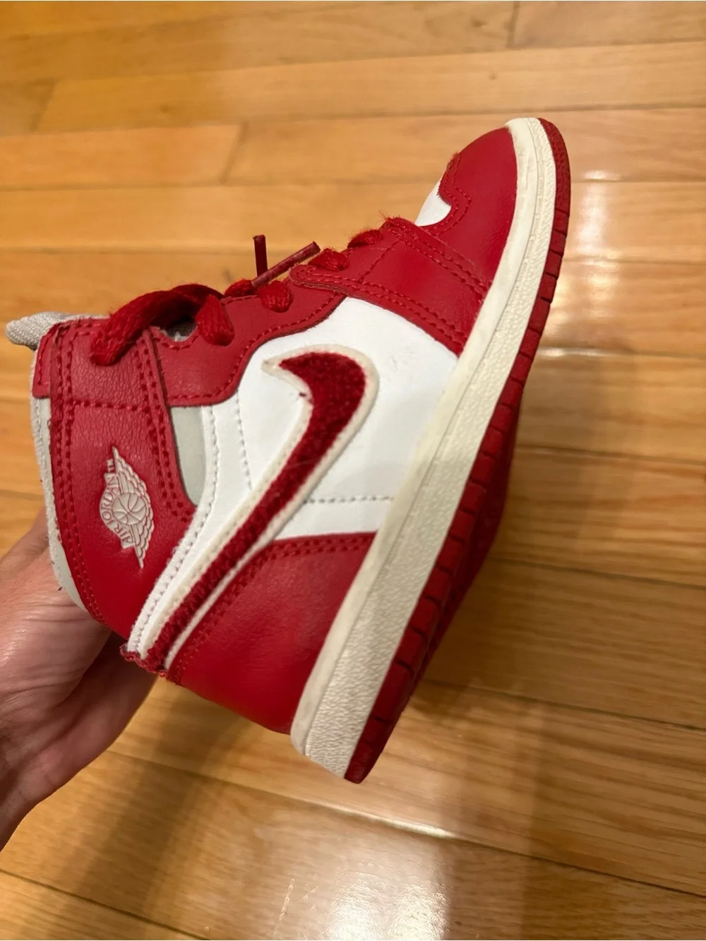 Nike Jordan High-Top Sneakers in Red and White